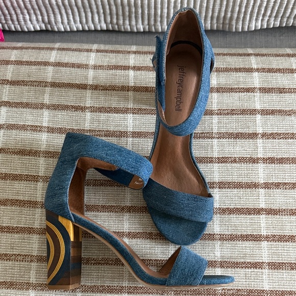 Jeffrey Campbell Shoes - Jeffrey Campbell Denim and Wood Block Heels
